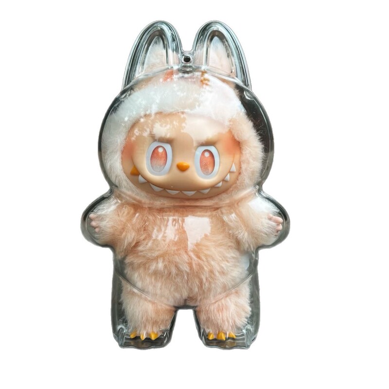 バブルマート labubu3.0 フロント高エネルギービニール透明保護ケース高透明高品質防塵保護ケース|undefined