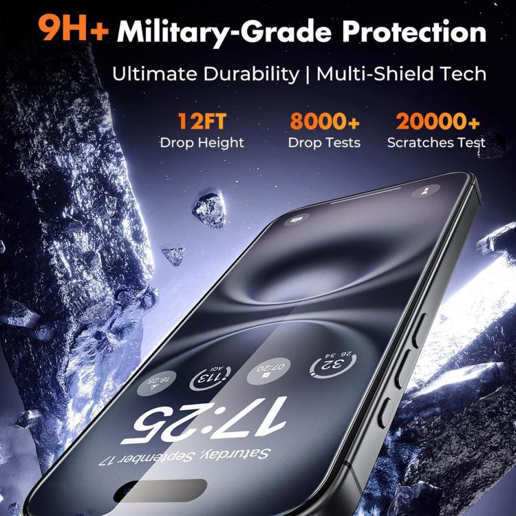 10 piezas Kalebol de alta calidad de aluminio impresión de pantalla completa cubierta de huellas dactilares borde negro de alta definición película protectora de vidrio templado