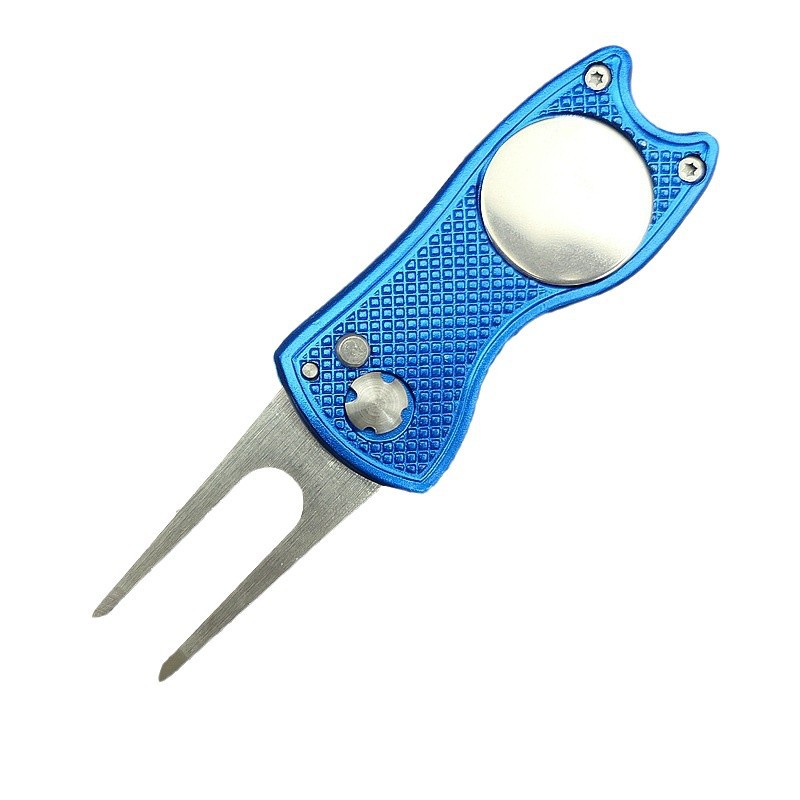 Pineapple Grid Stainless Steel Putting Green Spring Golf Fork Course Repair Tool In Stock_voghion.com
