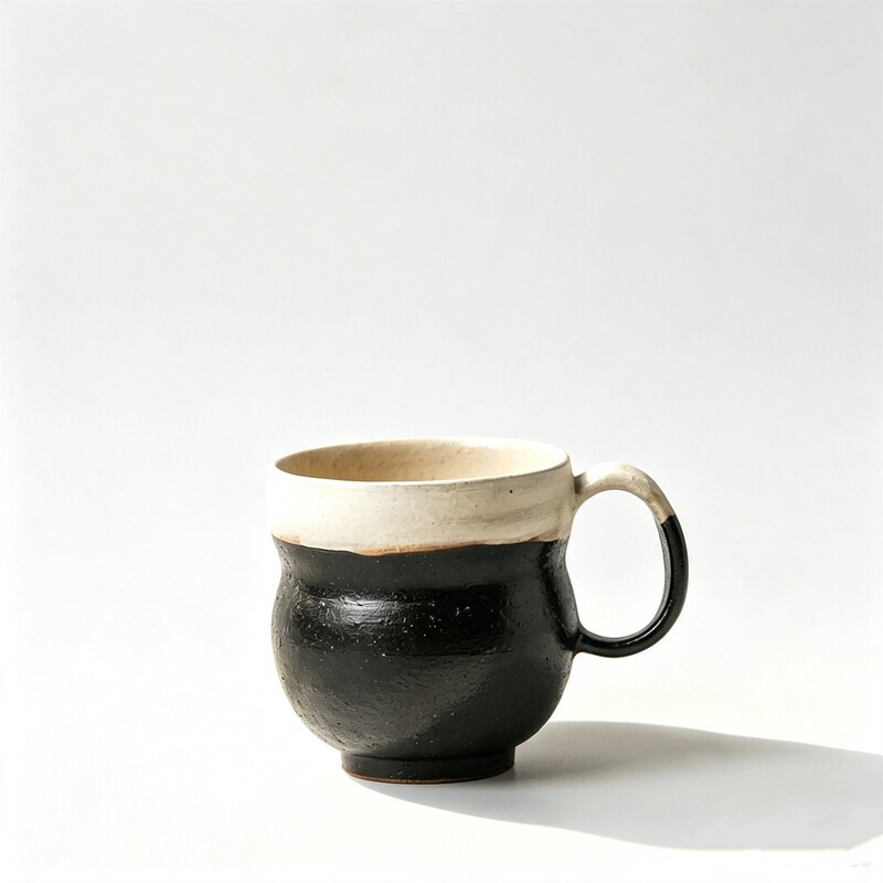 Mr. Qing's handcrafted black-glazed mug from Jingdezhen, textured coffee cup, handmade pottery 100ml Mr. Qing's handcrafted black-glazed mug from Jingdezhen, textured coffee cup, handmade pottery 100ml