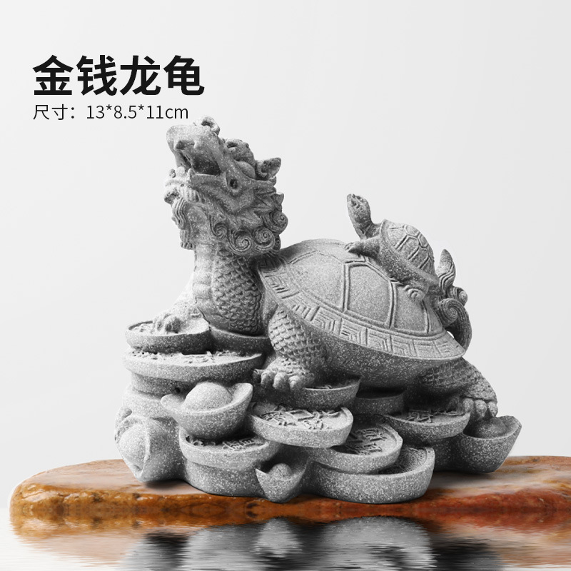 Pecera Arenisca azul Arenisca Dibujos animados Decoración de paisaje de bonsai de león Hippo Decoración de micropaisaje Tallado a prueba de piedra