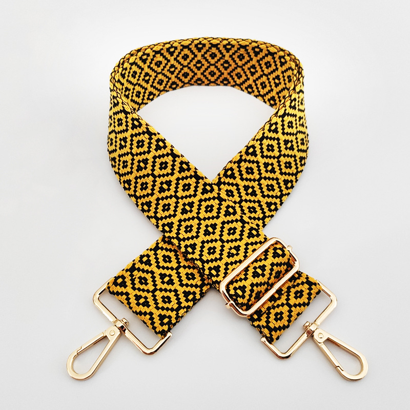 Correa de bolsa de mujer correa de hombro ancha de algodón bordado correa de mochila ajustable alargada correa de hombro de reemplazo Correa crossbody de un solo hombro