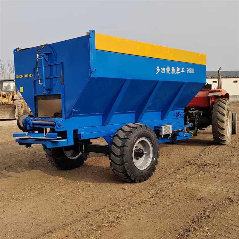 4方拖拉机牵引撒粪车 液压双盘多功能撒肥车 果园撒粪车