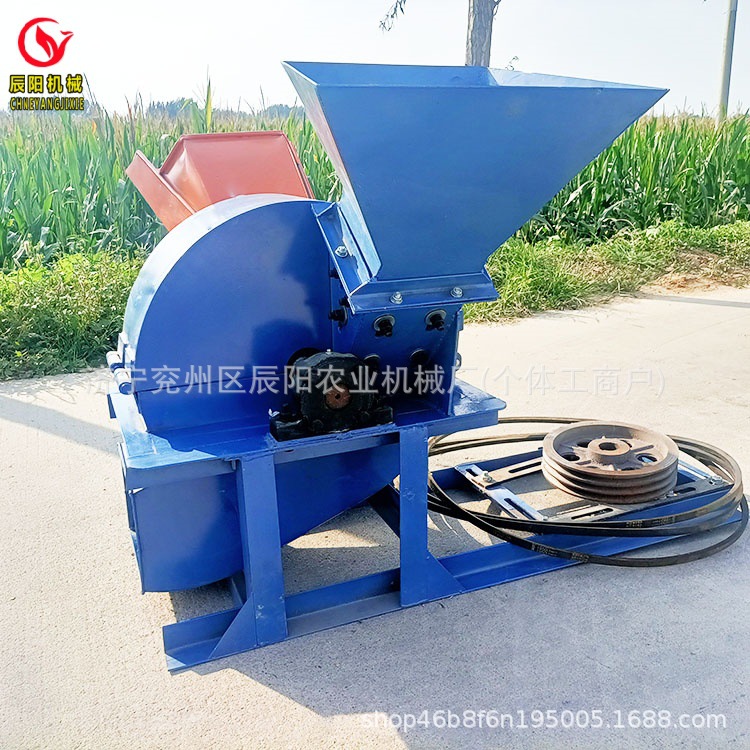 木材加工机械多功能双口木材下角料树枝秸秆粉碎机380v电动款