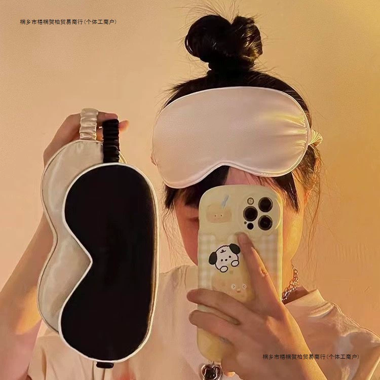 Маска для глаз для девочек для блокирования света во время сна, специальная имитация шелкового льда, удобная и успокаивающая для сна дома, новое средство для сна 12.