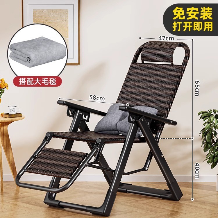 藤椅子藤編み折り畳み昼休みリクライニングチェア家庭用レジャー背もたれ老人怠惰椅子耐久性昼寝ベッド折り畳み椅子
