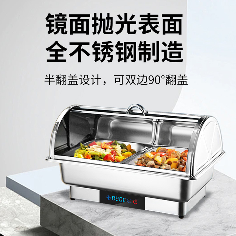 Estufa de buffet de restaurante inteligente comercial Estufa de buffet de calefacción eléctrica de acero inoxidable Estufa de comedor de aislamiento del hotel Estufa de sopa de desayuno