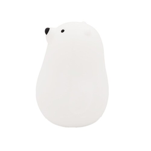 Little White Bear Silicone Lamp USB Charging Bedside Timing Sleeping Lamp Children's Cartoon Bedroom LED Pat Night Light