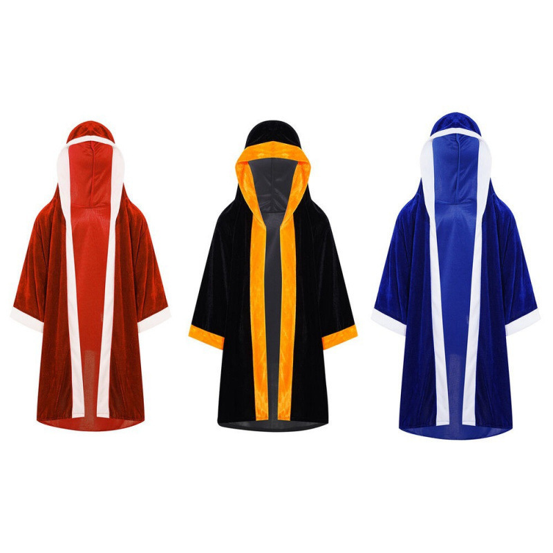 Halloween Cape for Boys and Adults, Boxing Fighter Costume, Hooded Cloak for Children, Windbreaker