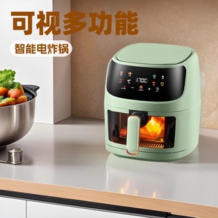 Multi-functional household 6L large capacity visual circulation hot air air electric fryer English 110V220V cross-border trade