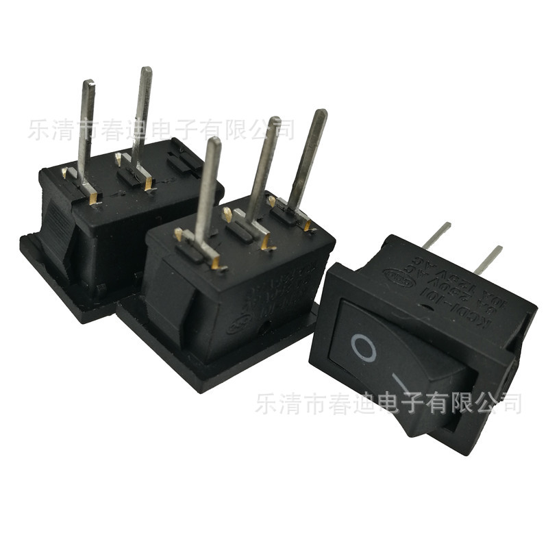 供应船型开关KCD1-101二三脚长脚细脚非标开关15*21翘板开关15x21