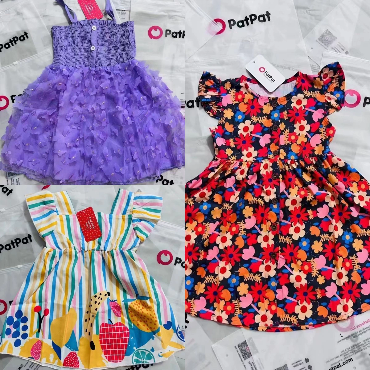 Трансграничный склад девушки платье внешняя торговля детская одежда хвост patpat kid's dress children