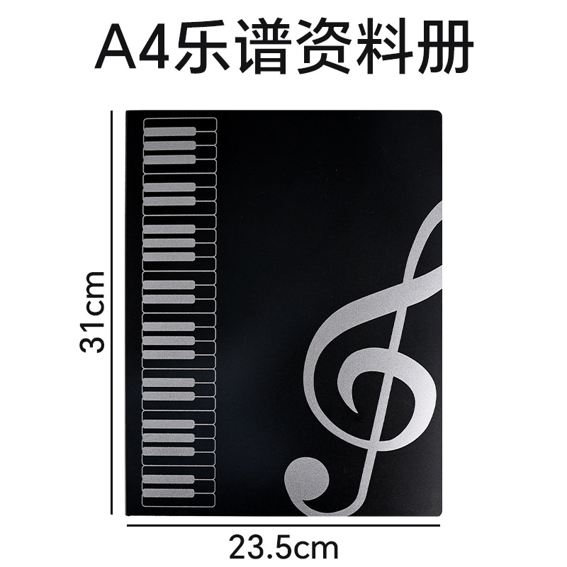 A4 carpeta de partituras negras carpeta de partituras transparente libro de partituras carpeta de piano libro de partituras carpeta de partituras de música libro de partituras