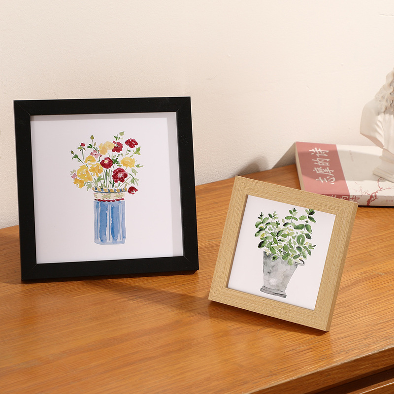 Cross-border wooden photo frame display stand wholesale 5/6/7/8/10inch A4 square DIY empty frame for self-assembly and customization Cross-border wooden photo frame display stand wholesale 5/6/7/8/10inch A4 square DIY empty frame for self-assembly and customization