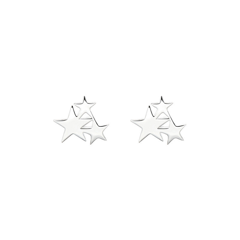 Sterlingsilber Stern Ohrstecker Für Damen Modisch Und Vielseitig_voghion.com