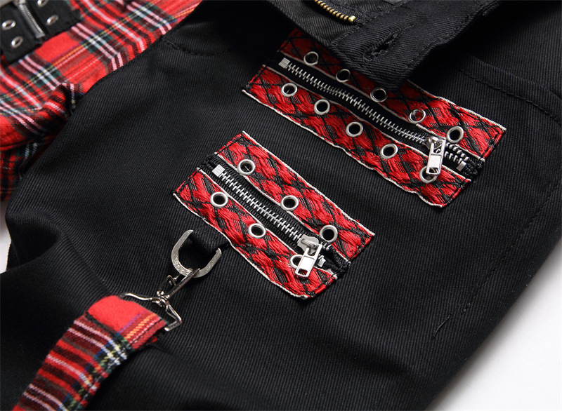 New style suspender color blocking slim fit hip-hop Korean boy band with the same personalized and quirky design male_voghion.com