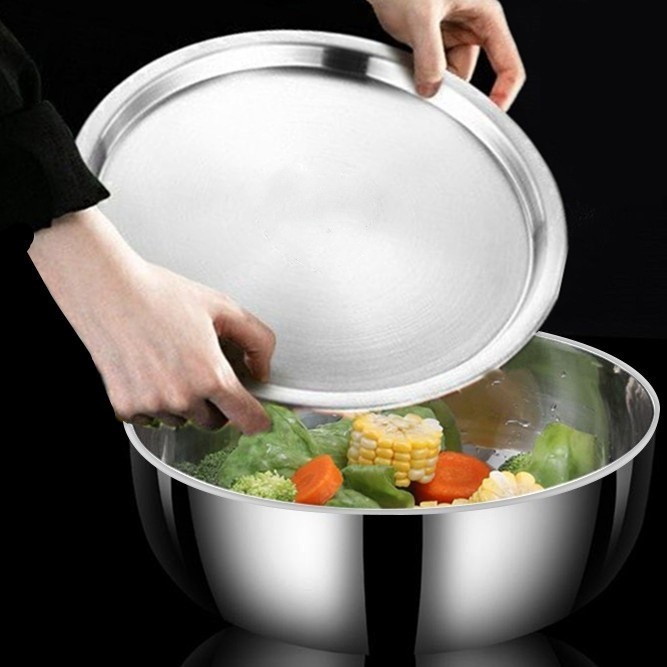 Acero inoxidable extra grueso y lavabo con cubierta para la cocina doméstica lavabo de verduras grueso para la olla caliente para la olla de masa para el cabello