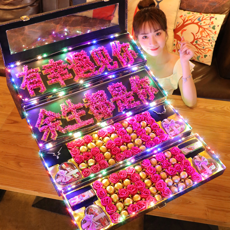 Manufacturers on behalf of 520 Valentine's Day gift Soap flower Gypsophila Spend eternity Send his girlfriend birthday gift Gift box packaging