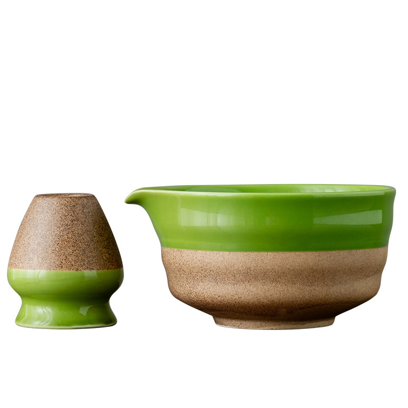 粗陶抹茶ボウル手作りセラミック茶泡立て器スタンドミキサー茶こてレトロネジ形鷹のくちばし宋代茶道具|undefined