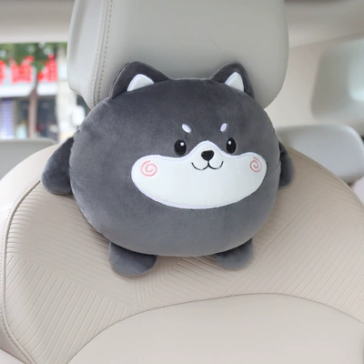 Car Headrest, Neck Pillow, Pair of Female Driver Pillows, Cartoon Cute Car Cushions, Kidsren's Seats, Car Cushions (Headrest) - doodle-puppy