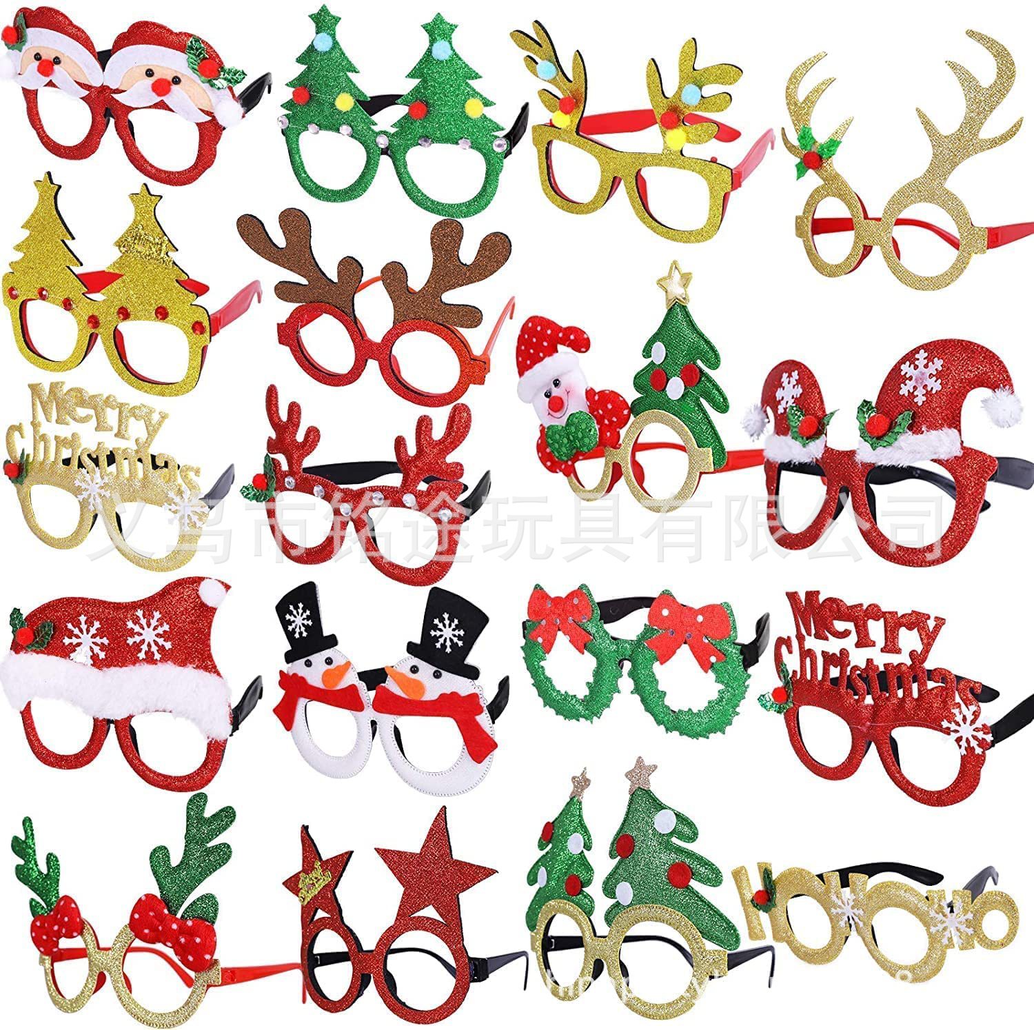 Navidad gafas decoración dibujos animados adultos niños Navidad gafas de asta Navidad regalo gafas marco