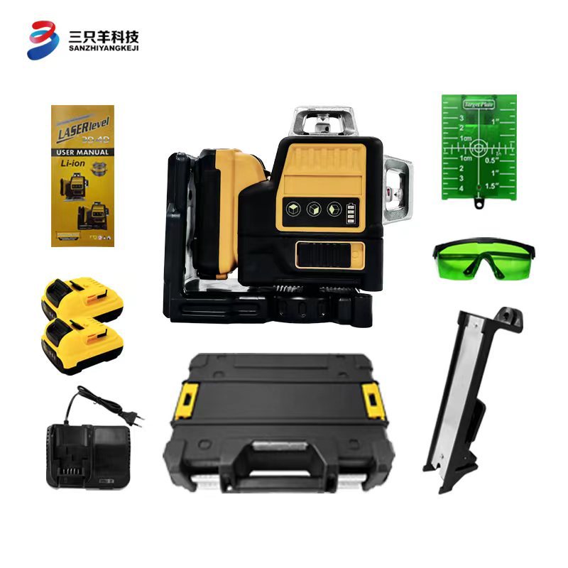 12线激光水平仪高精度红外线充电套装高精度绿光室内装修投线仪