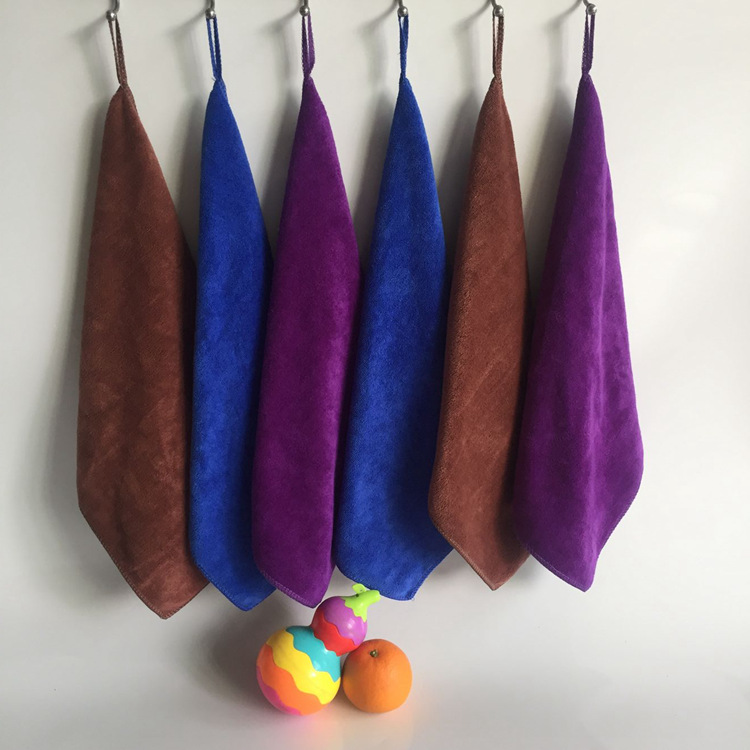 Factory wholesale housekeeping cleaning towel kitchen towel towel towel fine fiber hook towel 30*40