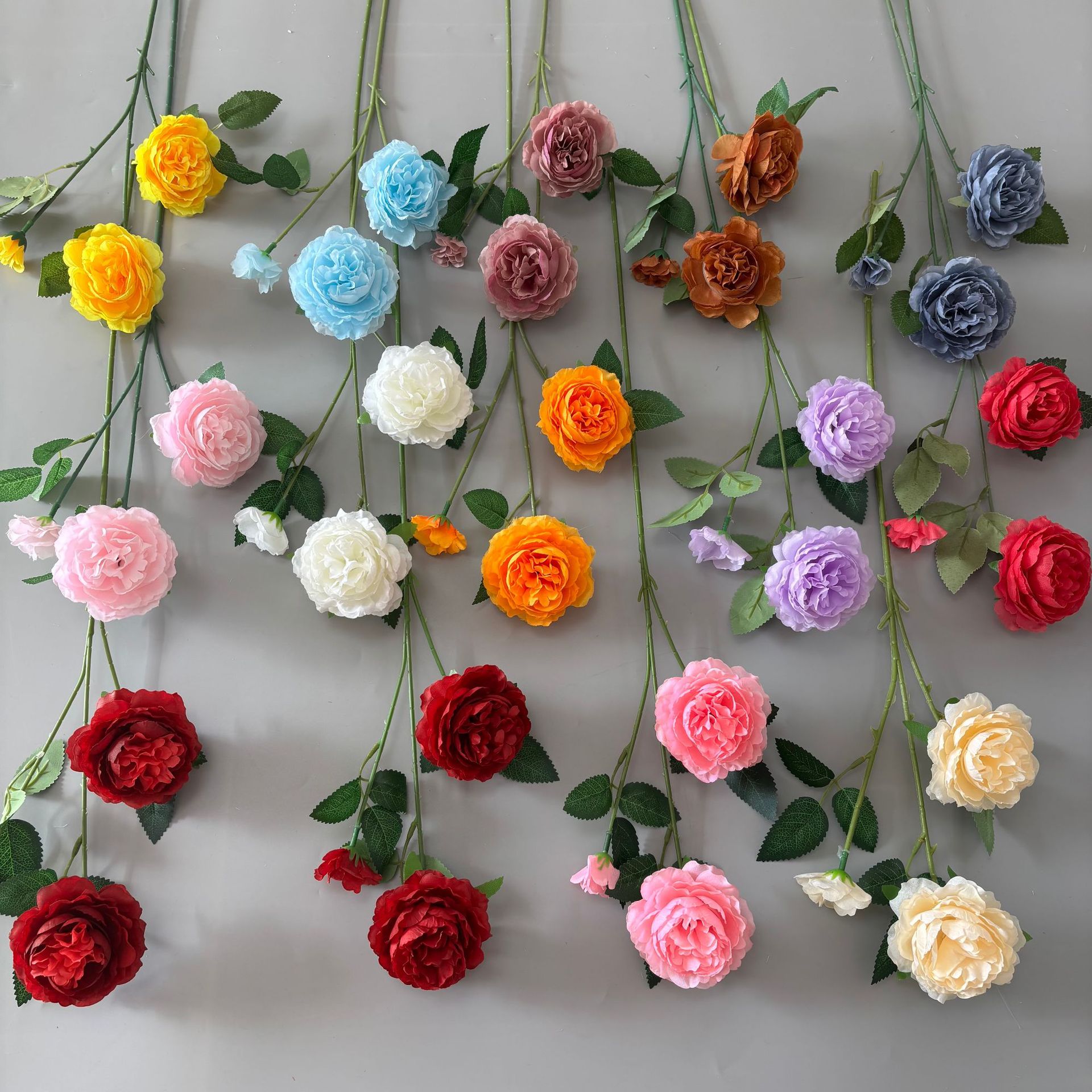 Simulation of 3 foreign peony wedding simulation rose row road lead home decoration hotel decoration simulation foreign peony