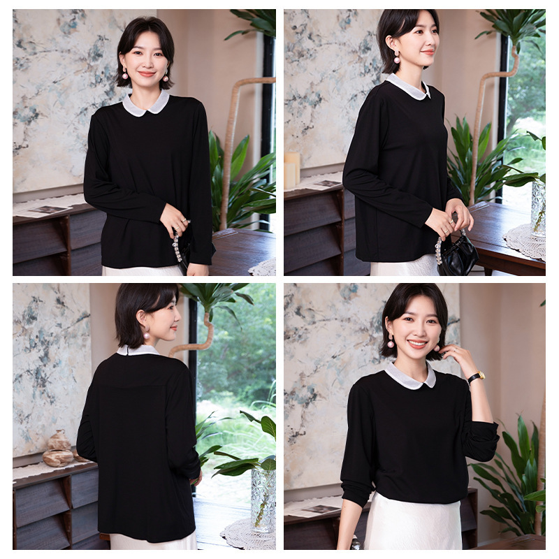 YUN韫2025春秋新款女士衬衫气质简约高级衬衫女通勤居家薄款衬衫|undefined