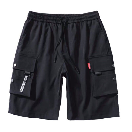 Cargo pants for man shorts men's fashion loose-fit plus size summer thin overalls five-length overalls