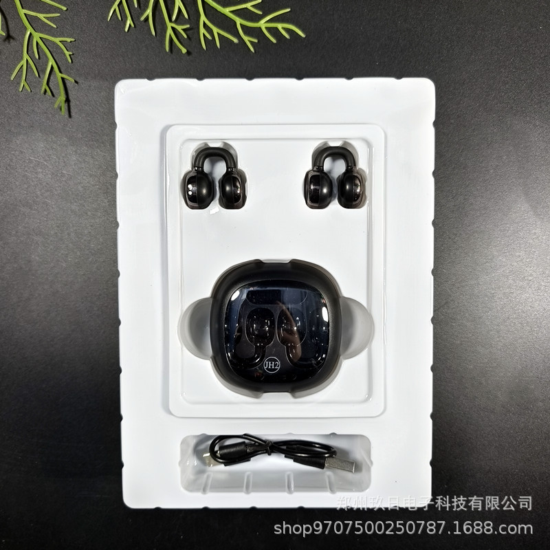Los auriculares Bluetooth de la pinza auricular de lingke no pueden mostrar el número de auriculares. la cápsula espacial transparente de conducción auricular tiene un bajo pesado en Stock.