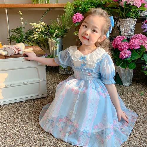 Girls Skirt 2024 New Lolita Baby Summer Princess Dress Little Girl Dress Children's Summer Dress