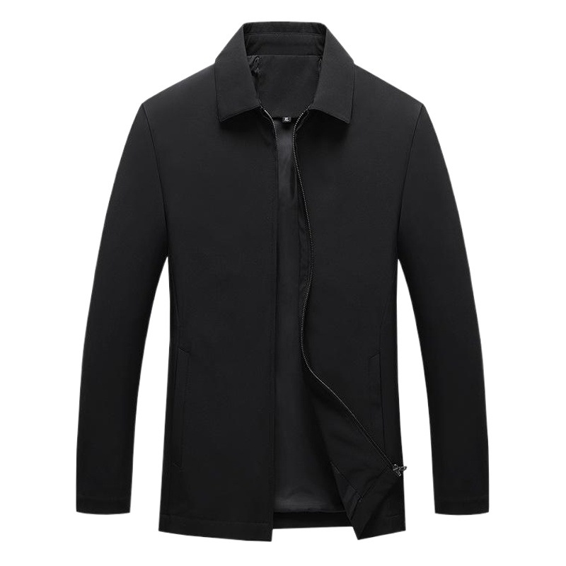 Abrigo de los hombres otoño nuevo negocio casual Suelta todo partido solapa ropa superior para mediana edad y ancianos papá chaqueta de los hombres