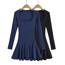��ʽ���÷��쳤������ȹŮ�＾�¿�ŷ���紿ɫ������ȹS21048
