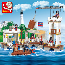 小鲁班M38-B0280 加勒比海盗船袭击 儿童DIY拼装塑料积木玩具