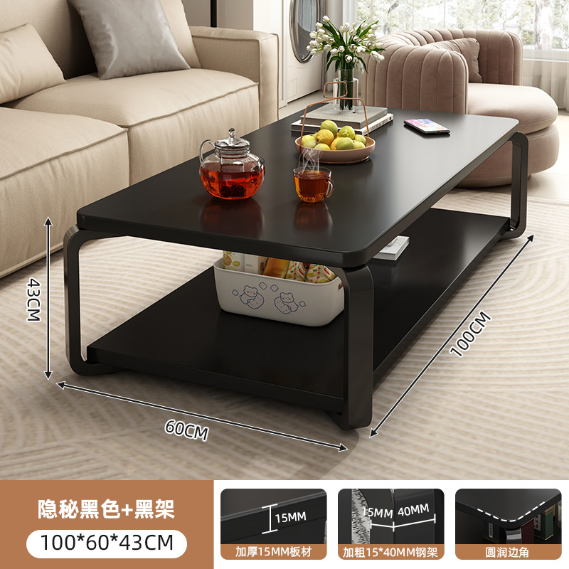 Mesa de té pequeña sala de estar estante doméstico simple mesa moderna simple sofá creativo cuadrado mesa de té pequeña