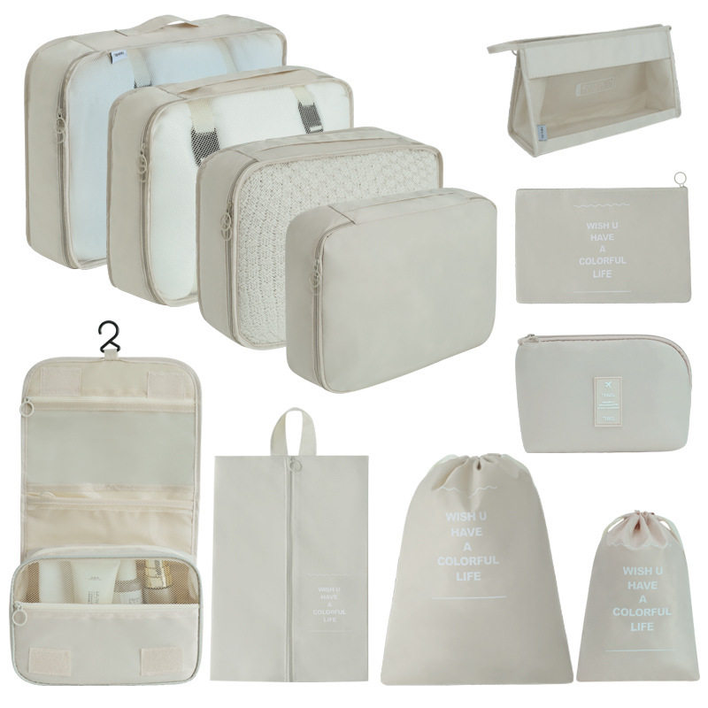Travel Storage Bag Set, Seven-Piece Set of Storage Bags for Clothes and Shoes, Luggage Organizer, Toiletry and Cosmetic Bag