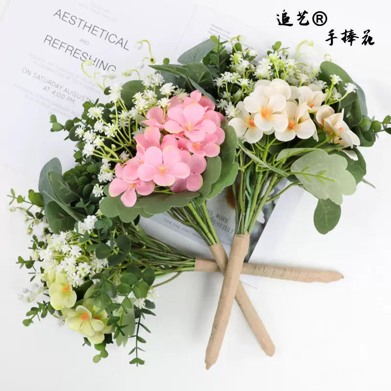 仿真花婚庆用花排花黑色绣球花塑料花仿真花假花家居装饰郁金香