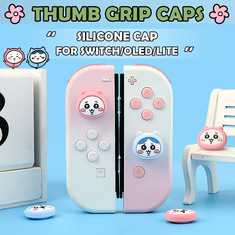 Подходит для техники Nintendo Switch Lite, колпачок для рычага, Chiikawa, силиконовый колпак для стика, OLED периферийные аксессуары