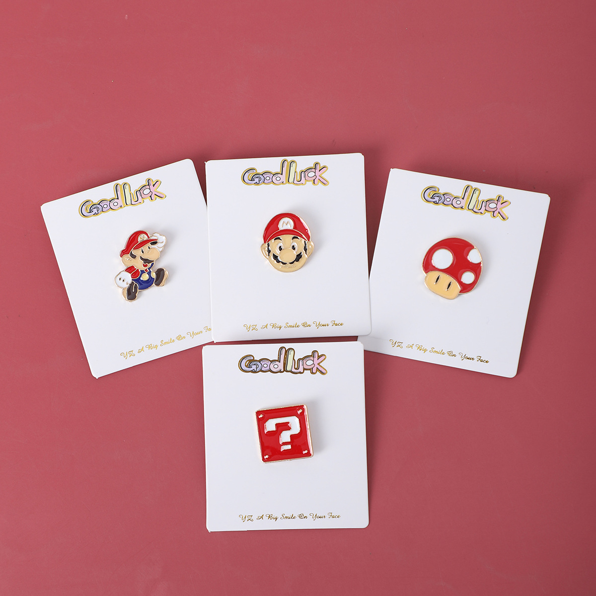 创意卡通游戏人物超级玛丽饰品胸针 卡通超级马里奥配饰胸针徽章