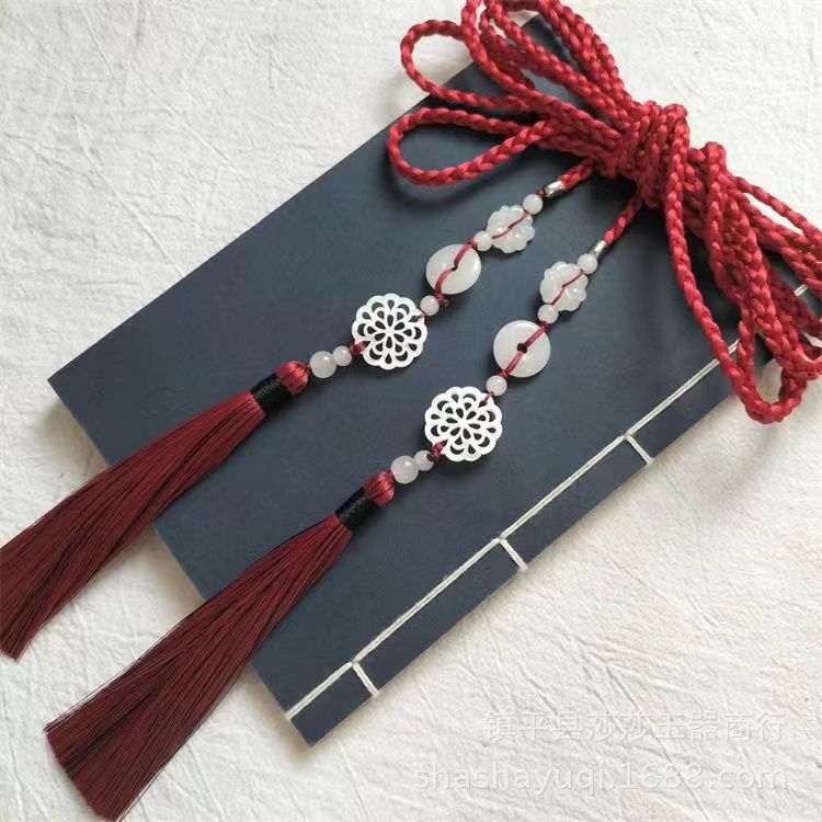 Original handmade multi-color Hanfu palace sash waist rope antique tassel forbidden step Hanfu men's and women's waist jewelry gift