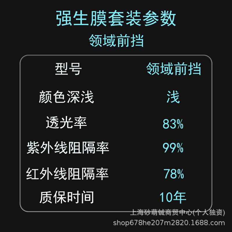 强生【领域】官方正品玻璃膜汽车高隔热膜太阳膜防强光紫外线防爆|undefined
