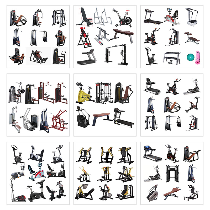 Venta directa de fábrica de conjuntos completos de equipos de fitness para gimnasios domésticos, paquetes de equipos deportivos comerciales para estudios.