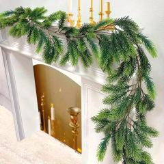 PE藤条シミュレーション植物クリスマス屋外装飾藤条シミュレーション藤蔓180cm植毛吹雪藤条