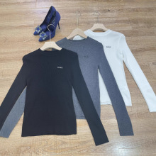 新款秋冬圆领羊毛打底衫宽松内搭羊毛上衣时尚百搭潮牌