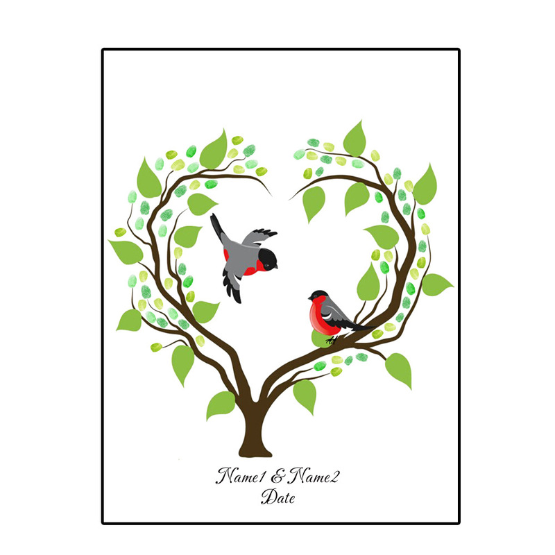 Love Bird Wedding Personality Signature Fingerprint European Wedding Sign-in Tree HK034 Love Bird Wedding Personality Signature Fingerprint European Wedding Sign-in Tree HK034