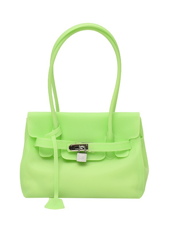 Bolsa de gelatina de gran capacidad para mujeres verano de 2026 nueva moda de dopamina Kelly bolso de moda coreano bolso de tote