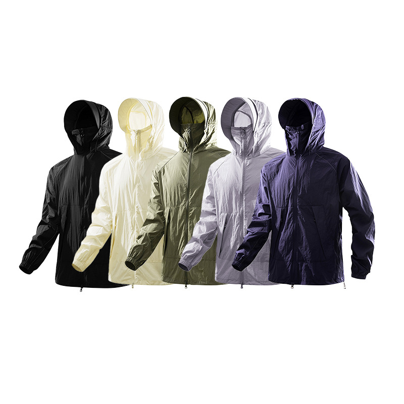Summer New High-Quality Skin-Friendly Clothing, Breathable, Anti-Uv, Fishing Ice Silk, Sun Protection Clothing for Men and Women, Couple Style 9617