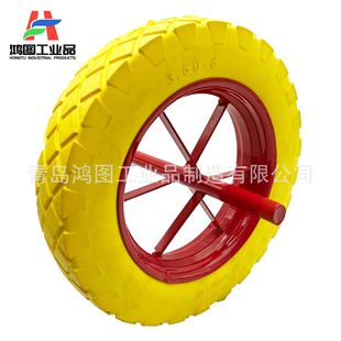 Factory Customized 3.50-8 Polyurethane Pu Foam Wheel 13inch Solid Tire Trolley Warehouse Truck Beach Cart Wheel