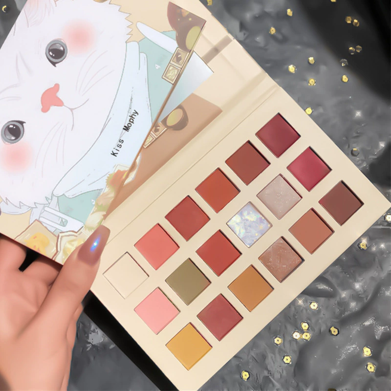 Кросс-бордер оптовая Kiss Moph18 Cat Moe Moe Pets Pets Drum Small Line Eye Shadow Disk Student Women Applicable